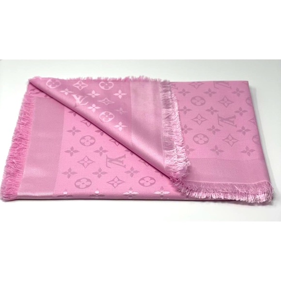 ❗️SOLD❗️Louis Vuitton monogram shawl M73654 rose pink - Picture 7 of 9